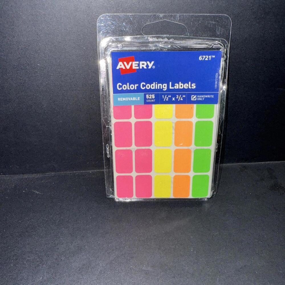 1 Pack Avery Removable Discontinued Stationary Color‎ Coding Labels, 450 Ct